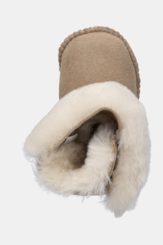 Emu Australia cizme de zăpadă din piele întoarsă Baby Bootie Deluxe bej B13256.Baby.Bootie