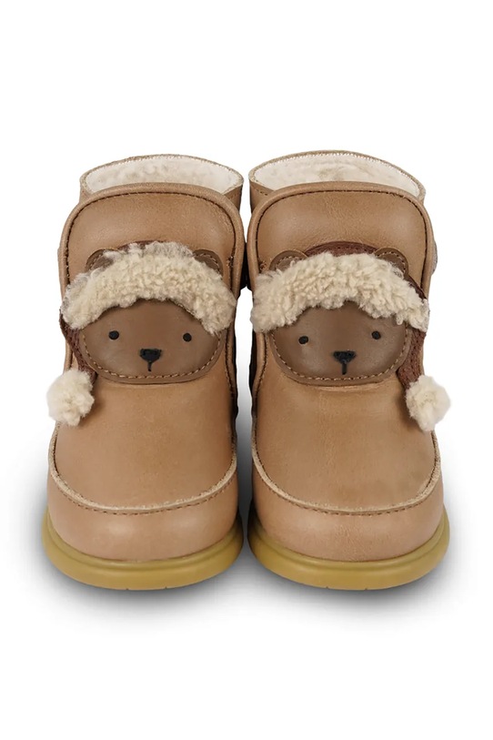 Chłopiec Donsje obuwie zimowe Abbus Shoes Christmas Bear 1500105 beżowy