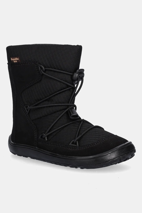 Παιδικές χειμερινές μπότες Froddo BAREFOOT TEX TRACK WOOL δέρμα σαμουά μαύρο G3160251.25.30