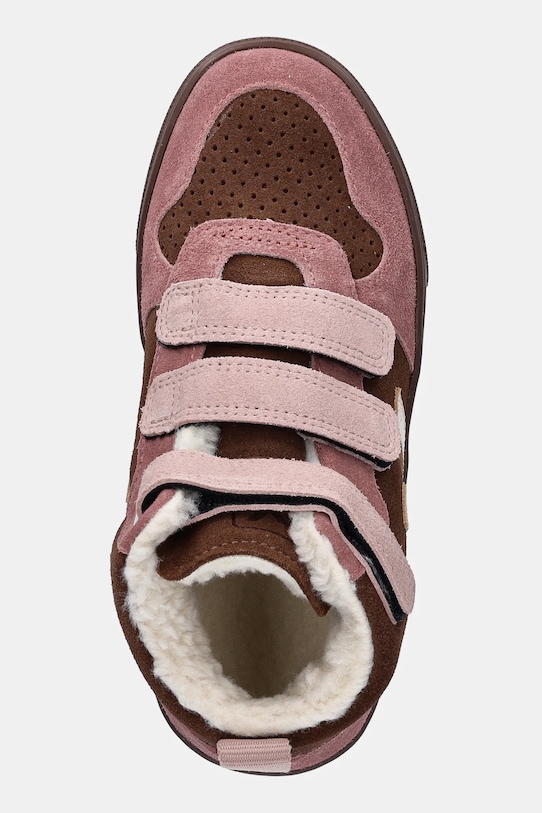 Παιδικές χειμερινές μπότες σουέτ Veja Small V-10 Mid Winter ροζ DF0320994C.28.35