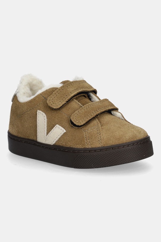 Veja sneakersy zamszowe dziecięce Small Esplar Winter Planet friendly brązowy SF0320983C.22.27
