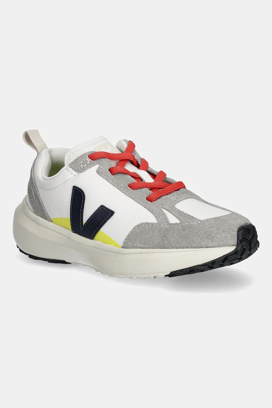 Veja scarpe da ginnastica per bambini in pelle Small Canary Light pelle fiore grigio YL2021026C.28.35