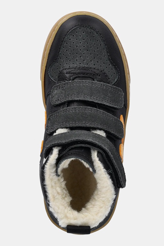 Detské kožené tenisky Veja Small V-10 Mid Winter čierna DF0503814C.28.35