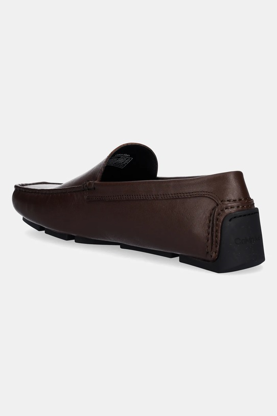 Obuwie Calvin Klein mokasyny skórzane DRIVER LTH HM0HM01864 brązowy