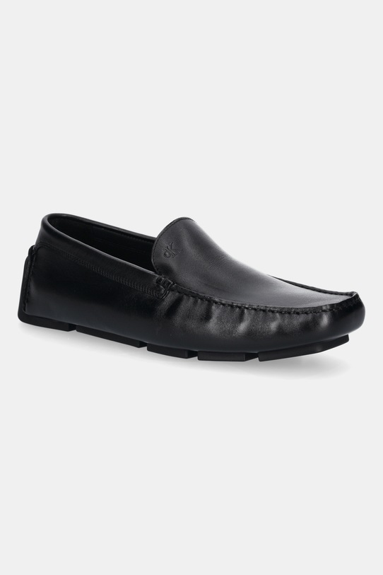 Δερμάτινα μοκασίνια Calvin Klein DRIVER LTH λείο δέρμα μαύρο HM0HM01864