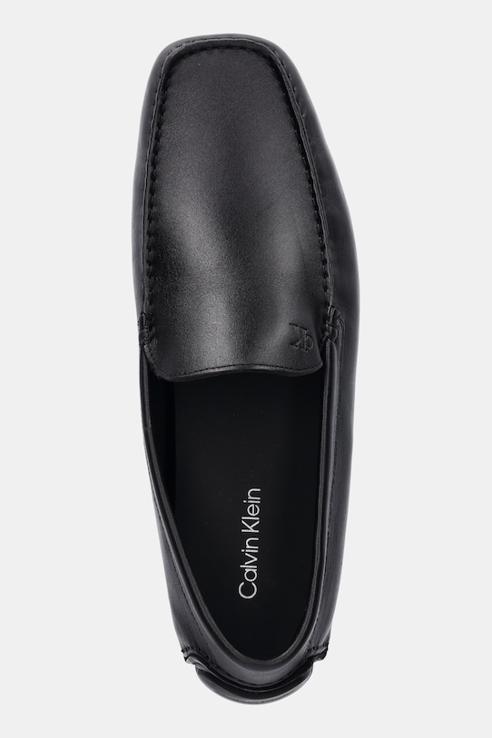 Calvin Klein mokasyny skórzane DRIVER LTH czarny HM0HM01864