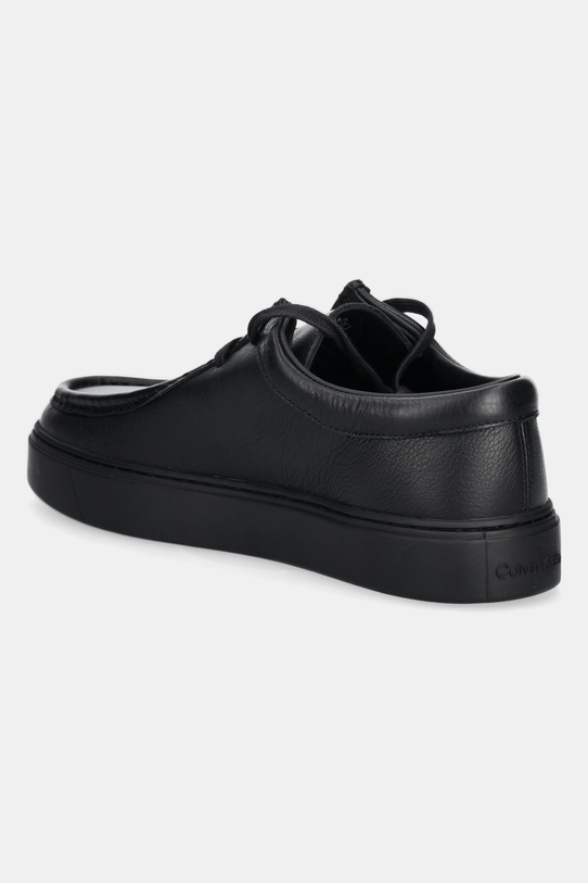 Obuwie Calvin Klein mokasyny skórzane HYBRID APRON LACE UP LTH HM0HM01893 czarny