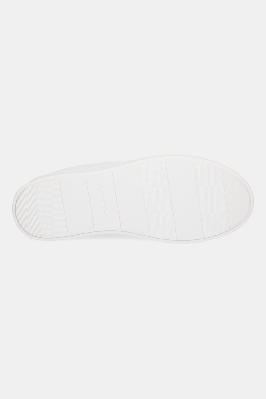Calvin Klein sneakersy skórzane PURE LOW LACEUP CUPSOLE HF LTH HM0HM01859 biały