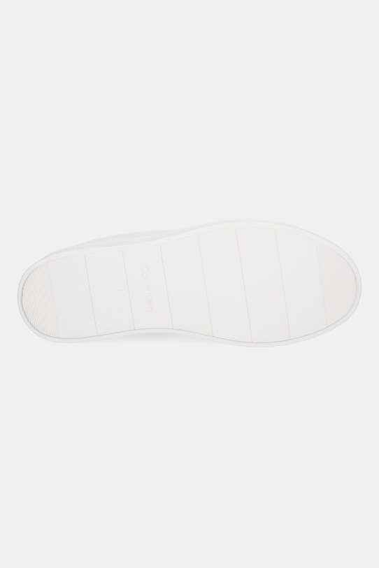Calvin Klein sneakersy skórzane PURE LOW LACEUP CUPSOLE HF LTH HM0HM01859 biały