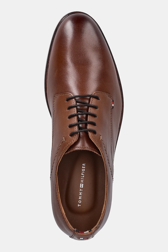 Шкіряні туфлі Tommy Hilfiger TH THUNIT LTH SHOE коричневий FM0FM05533