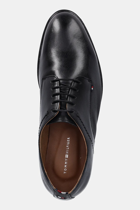 Kožne cipele Tommy Hilfiger TH THUNIT LTH SHOE crna FM0FM05533