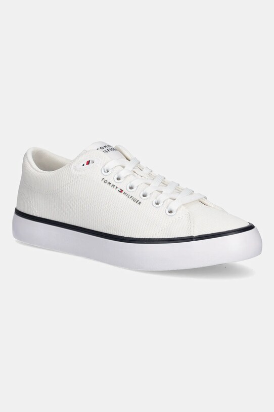 Tenisky Tommy Hilfiger TH HI VULC CORE LOW II MESH Planet friendly béžová FM0FM05513