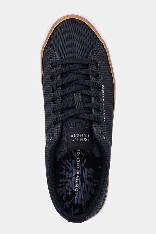 Tenisky Tommy Hilfiger TH HI VULC CORE LOW II MESH námořnická modř FM0FM05513