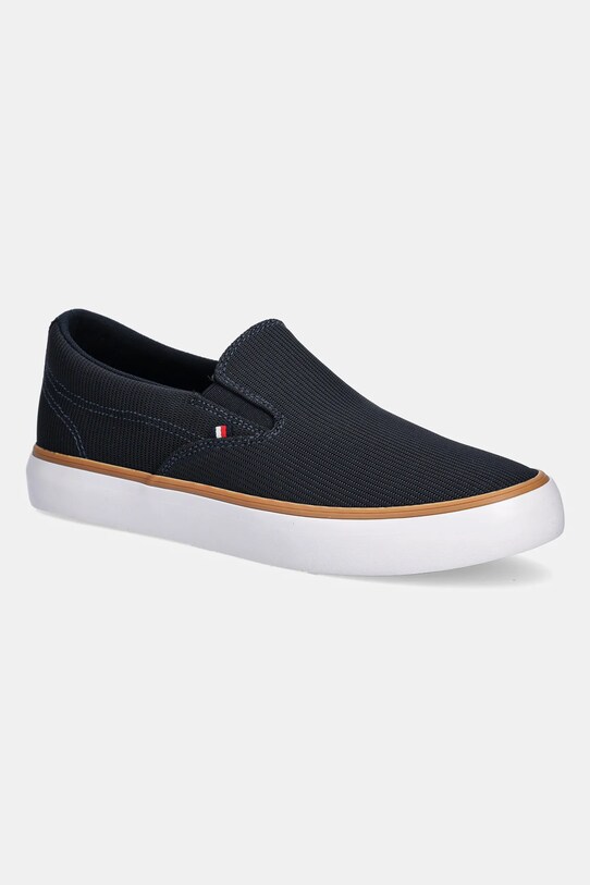 Tenisky Tommy Hilfiger TH HI VULC CORE LOW II SLIPON slip on námořnická modř FM0FM05514