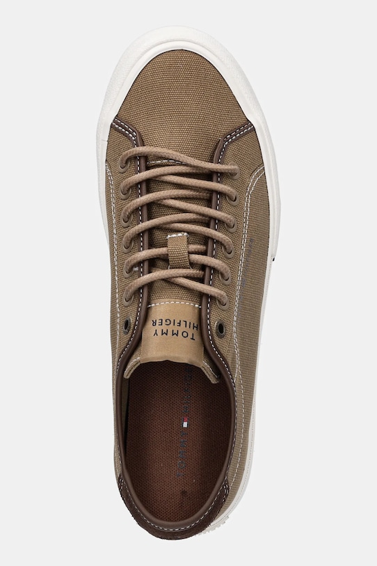 Tenisky Tommy Hilfiger TH HI VULC STREET CANVAS hnedá FM0FM05515