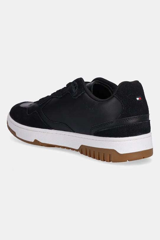Încălțăminte Tommy Hilfiger sneakers din piele TH BASKET BETTER MIX LTH FM0FM05520 negru