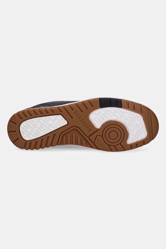 Δερμάτινα αθλητικά παπούτσια Tommy Hilfiger TH BASKET BETTER MIX LTH FM0FM05520 μαύρο