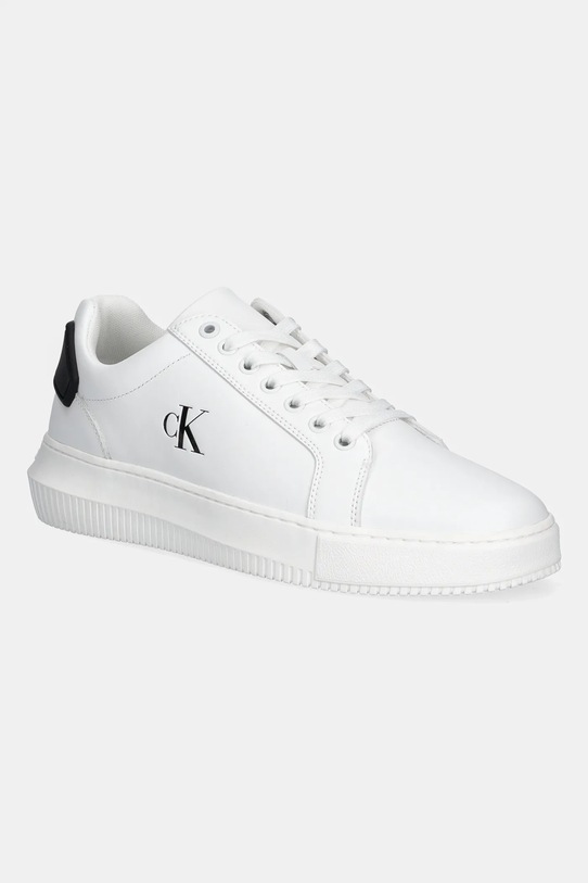 Αθλητικά Calvin Klein Jeans CHUNKY CUPSOLE RU PATCH LTH συνθετικό λευκό YM0YM01296