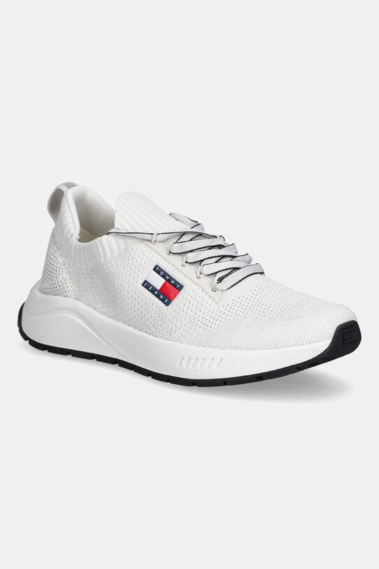 Tommy Jeans sneakers TJM RUNNER KNITTED Planet friendly alb EM0EM01580
