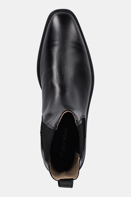 Kožené topánky chelsea Calvin Klein SLIM ESS CHELSEA LTH čierna HM0HM01914