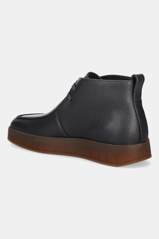 Încălțăminte Calvin Klein pantofi de piele HYBRID CUP APRON BOOT LTH HM0HM01987 maro