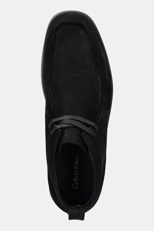 Calvin Klein półbuty skórzane HYBRID CUP APRON BOOT NU W czarny HM0HM02057