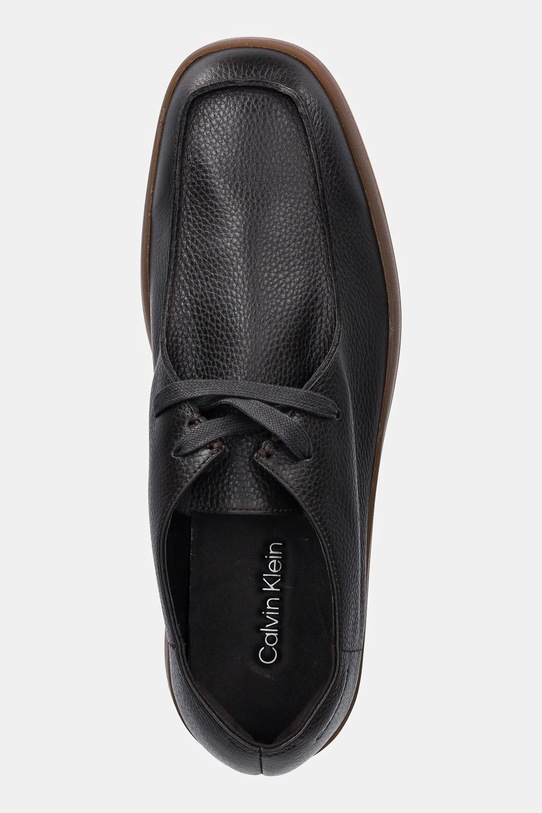 Δερμάτινα κλειστά παπούτσια Calvin Klein HYBRID CUP WALLABEE LTH καφέ HM0HM02062