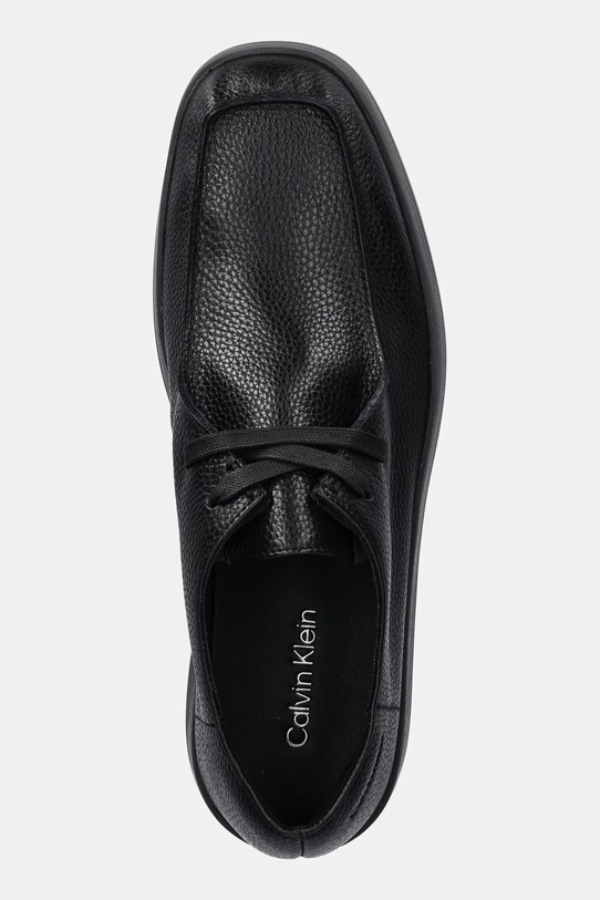 Δερμάτινα κλειστά παπούτσια Calvin Klein HYBRID CUP WALLABEE LTH μαύρο HM0HM02062