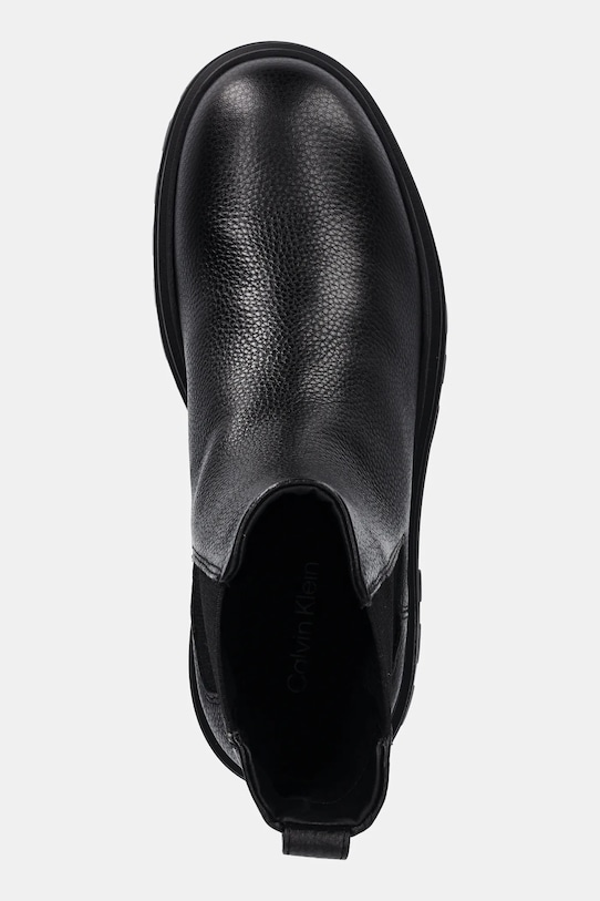 Calvin Klein ghete chelsea de piele LUGGED CHELSEA BOOT HIGH LTH negru YM0YM01334