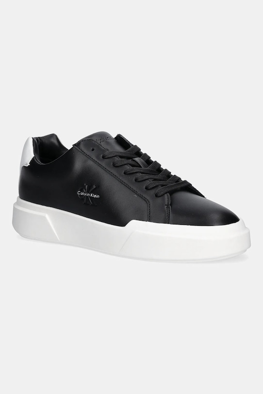 Δερμάτινα αθλητικά παπούτσια Calvin Klein CHUNKY CUPSOLE LACEUP LTH άλλο μαύρο YM0YM01344