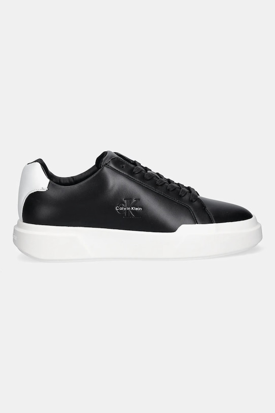 Kožne tenisice Calvin Klein CHUNKY CUPSOLE LACEUP LTH YM0YM01344 crna AW25