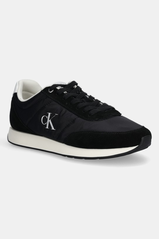 Calvin Klein sneakersy RETRO RUNNER ESS MIX MAT skóra zamszowa czarny YM0YM01361