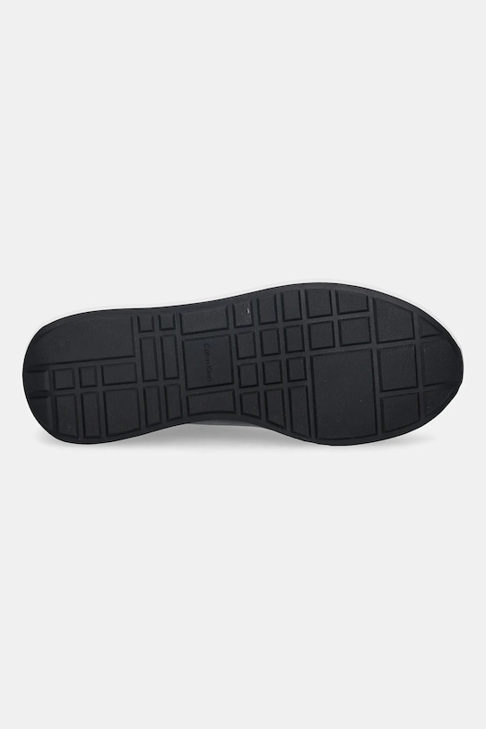 Δερμάτινα αθλητικά παπούτσια Calvin Klein RETRO RUNNER SOCK LACEUP LTH YM0YM01362 μαύρο