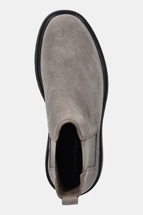 Calvin Klein sztyblety skórzane COMBAT ESS CHELSEA BOOT SU szary YM0YM01372
