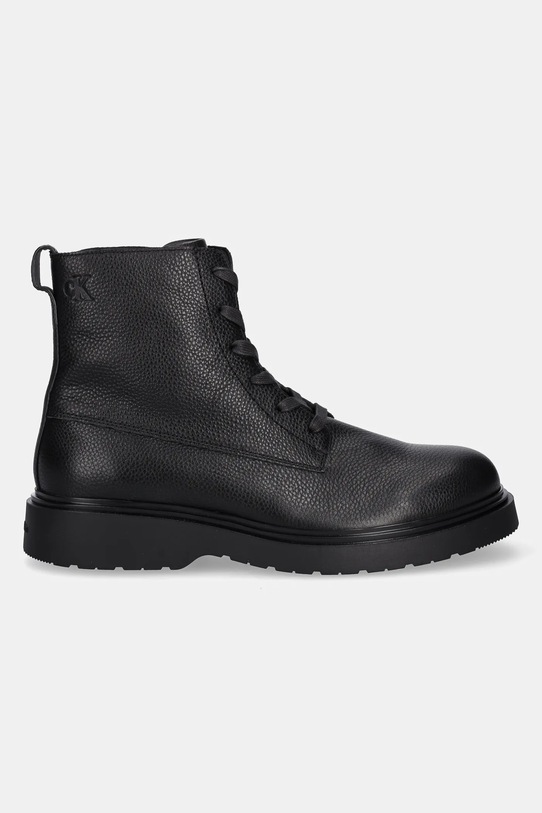 Шкіряні черевики Calvin Klein COMBAT ESS LACE UP ZIP BOOT LTH YM0YM01373 чорний AW25