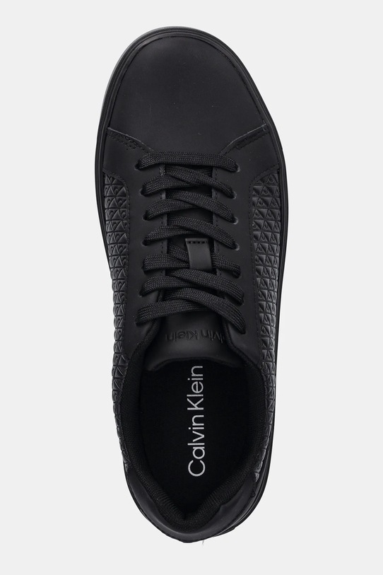 Kožené tenisky Calvin Klein CLASSIC CUPSOLE LACEUP AOP černá YM0YM01431