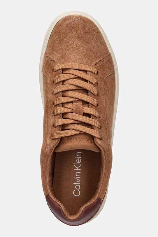 Calvin Klein sneakers in camoscio CLASSIC CUPSOLE LACEUP SU marrone YM0YM01434