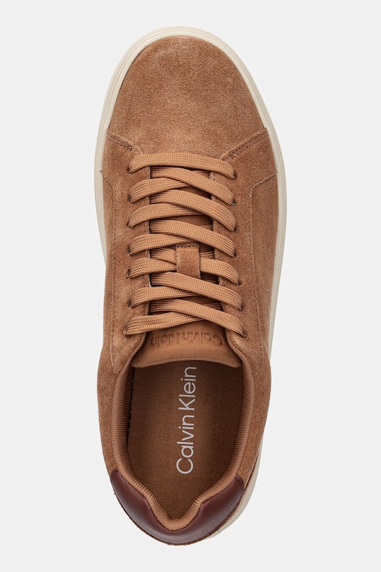 Замшевые кроссовки Calvin Klein CLASSIC CUPSOLE LACEUP SU коричневый YM0YM01434