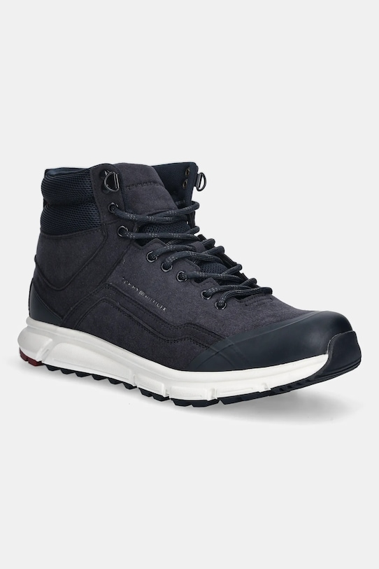 Tommy Hilfiger buty OUTDOOR RUNNER HI WPM syntetyczny granatowy FM0FM05575