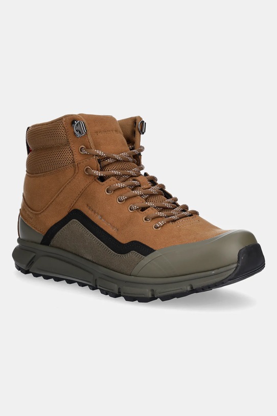 Tommy Hilfiger buty OUTDOOR RUNNER HI WPM syntetyczny brązowy FM0FM05575