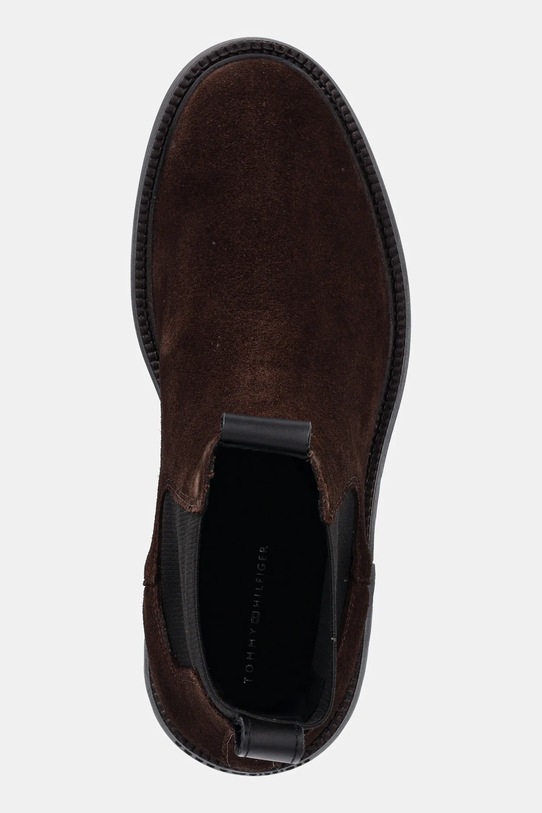 Semišové kotníkové boty Tommy Hilfiger COMFORT LWT SDE CHELSEA hnědá FM0FM05592