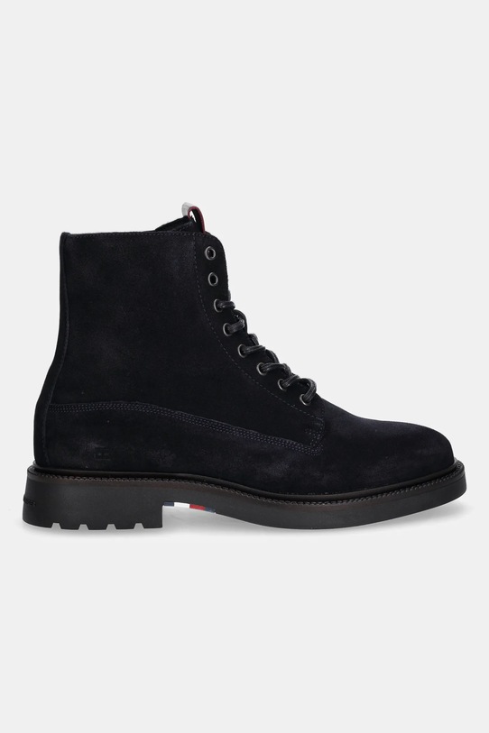 Semišové členkové topánky Tommy Hilfiger COMFORT LWT SDE BOOT FM0FM05594 tmavomodrá AW25