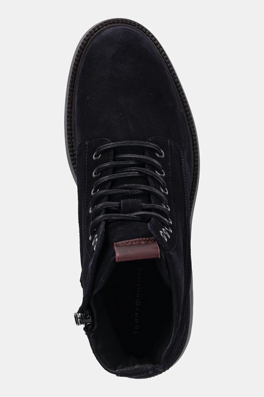 Semišové členkové topánky Tommy Hilfiger COMFORT LWT SDE BOOT tmavomodrá FM0FM05594