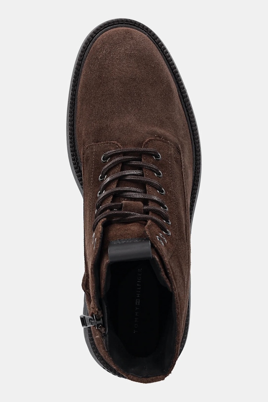 Tommy Hilfiger trapery zamszowe COMFORT LWT SDE BOOT brązowy FM0FM05594