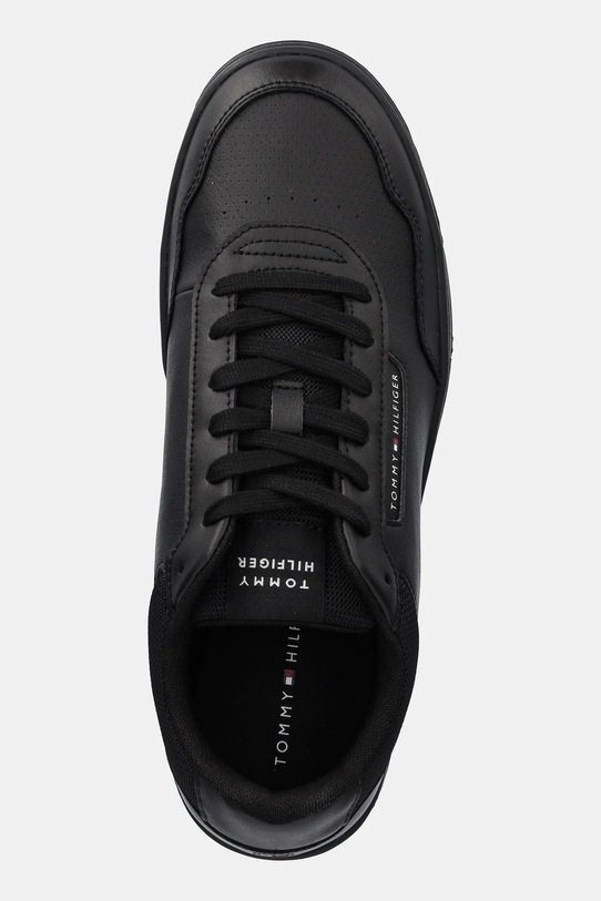 Шкіряні кросівки Tommy Hilfiger TH BASKET CORE LTH чорний FM0FM05629