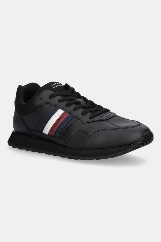 Αθλητικά Tommy Hilfiger NEW RUNNER EVA LTH STRIPES υφασμάτινο μαύρο FM0FM05637