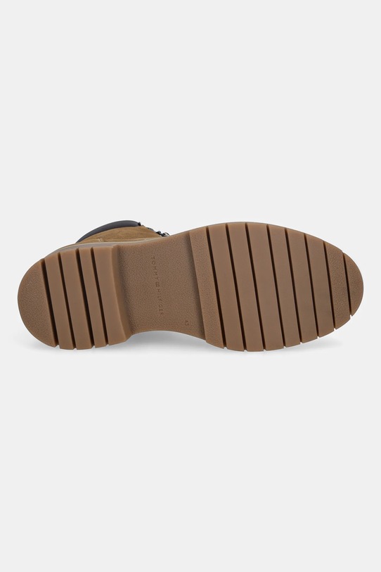 Tommy Hilfiger buty wysokie skórzane FLEX TH OUTDOOR W NBK BOOT FM0FM05563 brązowy