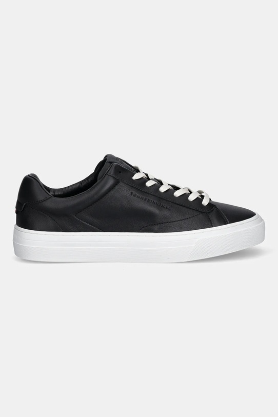 Kožené tenisky Tommy Hilfiger PREMIUM DRESS CUPSOLE LTH FM0FM05572 černá AW25