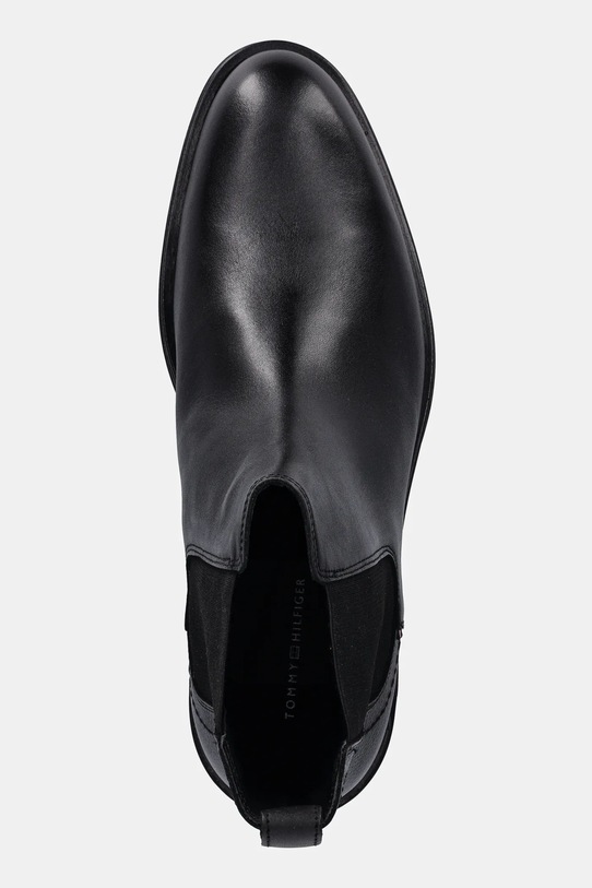 Tommy Hilfiger ghete chelsea de piele CORPORATE HILFIGER LTH CHESLEA negru FM0FM05578