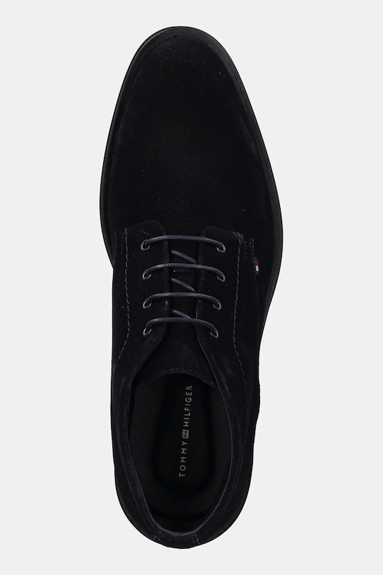 Tommy Hilfiger trzewiki zamszowe CORPORATE HILFIGER SDE BOOT granatowy FM0FM05579